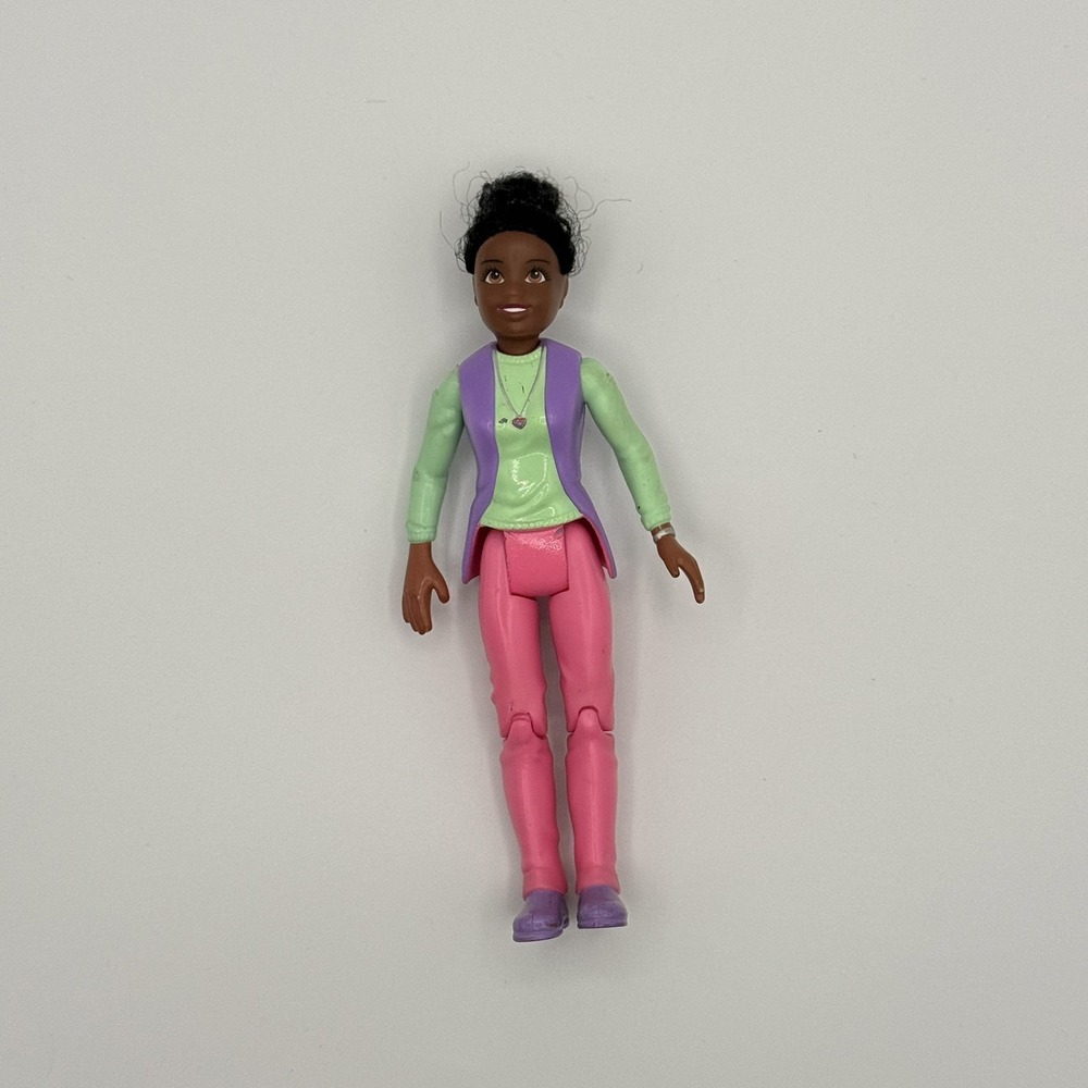 Fisher Price Loving Family African American Mom Figure Purple Outfit Doll 2002 - Picture 6 of 6
